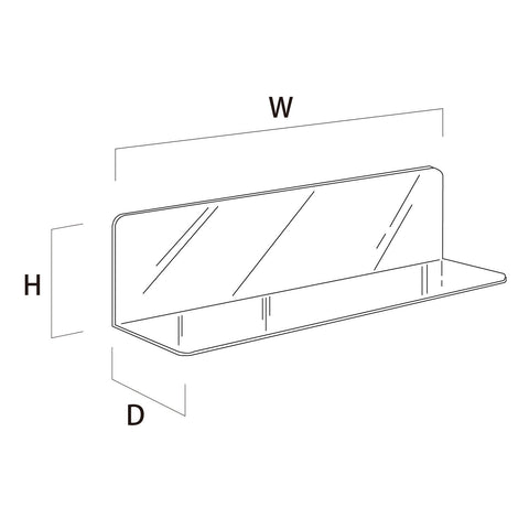 2センチアクリル 仕切板 アクリルt2.0 H100 の通販｜売り場作りのNIKKEN