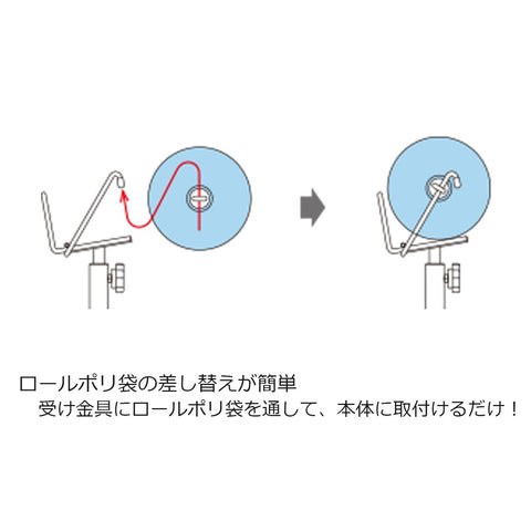 ロールポリ袋 用 スタンドⅡの通販｜売り場作りのNIKKENオンラインショップ